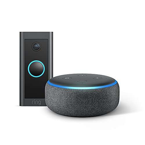 Ring Video Doorbell Wired by Amazon + Echo Dot (3rd Gen) – HD Video, hardwired installation (Select accounts / Invite Only) £27.50 at Amazon