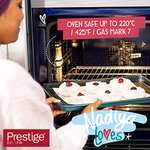 Prestige x Nadiya Oven Tray Non Stick - Large Baking Tray, Durable Anti Warp Steel, Freezer & Dishwasher Safe Bakeware, 38 x 25cm