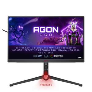 AOC AGON AG274QZM - 27 Inch QHD Mini LED Gaming Monitor, 240Hz HDR1000 HDMI 2.1