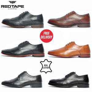Red Tape Mens Real Leather Brogues £15.99 delivered @ Express Trainers
