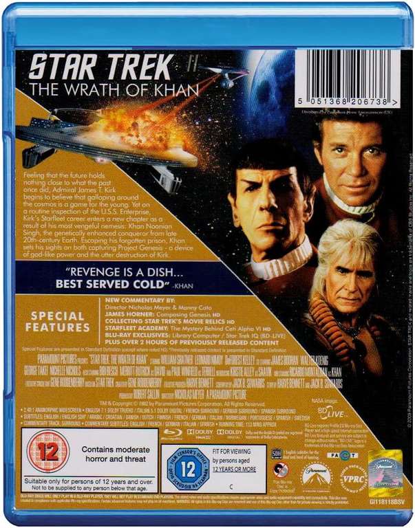 Star Trek II, Wrath Of Khan Blu-ray (Used) £1.50 Used With Free Click & Collect @ CeX