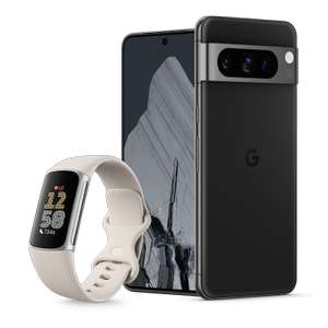 Google Pixel 8 Pro + Free Fitbit charge 6 + 400GB Vodafone data / Unlimited min / text - £239 Upfront with code + £26pm/24m (£23 TCB)