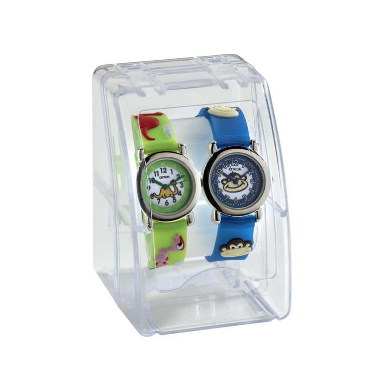 Citron Kid's Green & Blue Character Strap Watch - Set Of 2 Free C&C