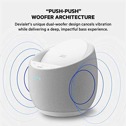Belkin SoundForm Elite Hi-Fi Smart Speaker + Wireless Charger (Voice-Controlled Bluetooth Speaker, Sound by Devialet, AirPlay2) - Black