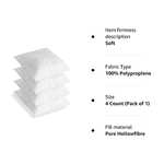 CnA Stores -18" X 18" Inch Square Cushion Pads Insert Inner Fillers Anti-Allergy - Pack of 4 (45 x 45 cm) @ CnA Stores LTD