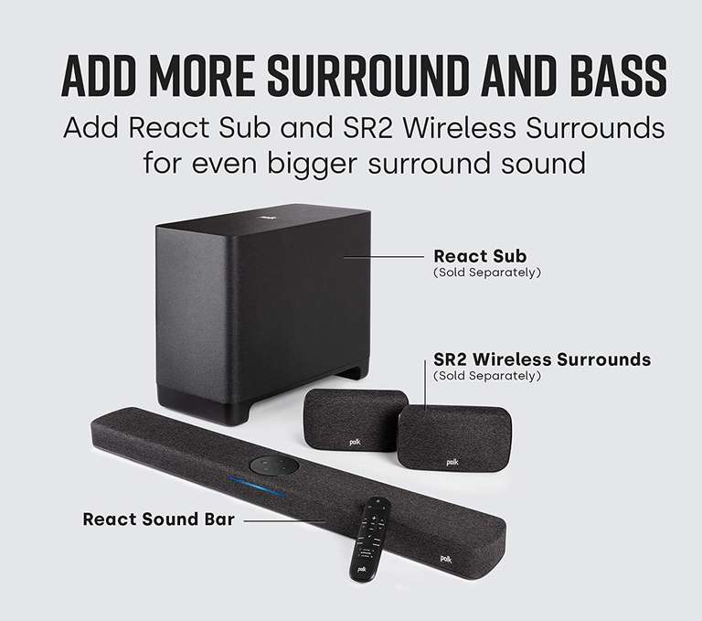 Polk React Soundbar with Alexa - £99.99 @ Amazon