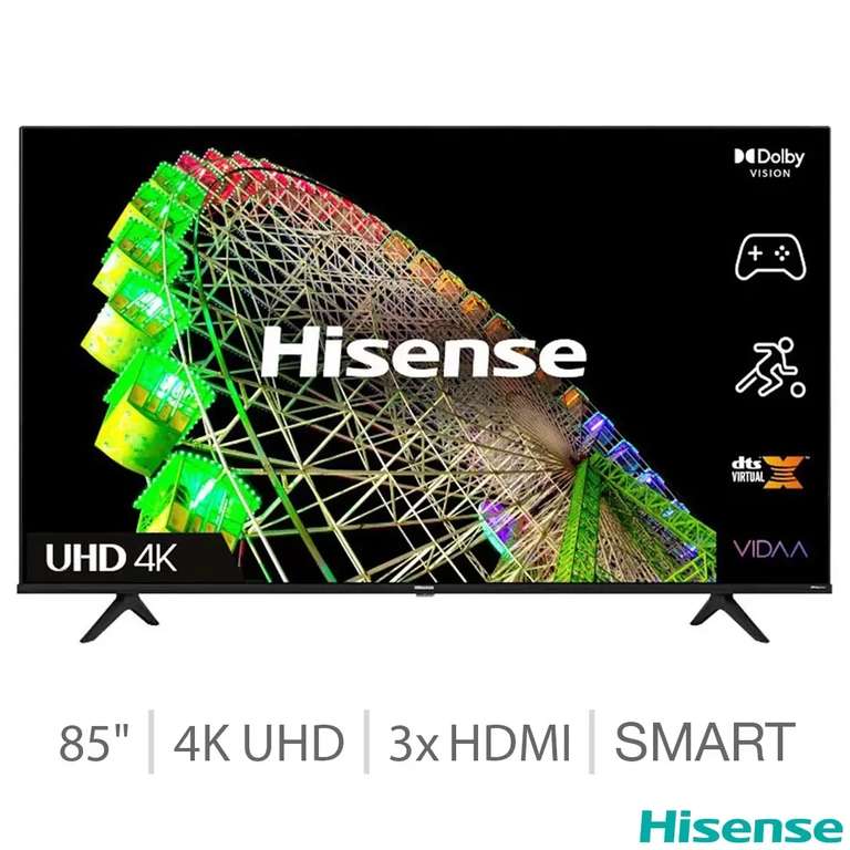 Hisense 85A6BGTUK 85 Inch 4K Ultra HD Smart TV