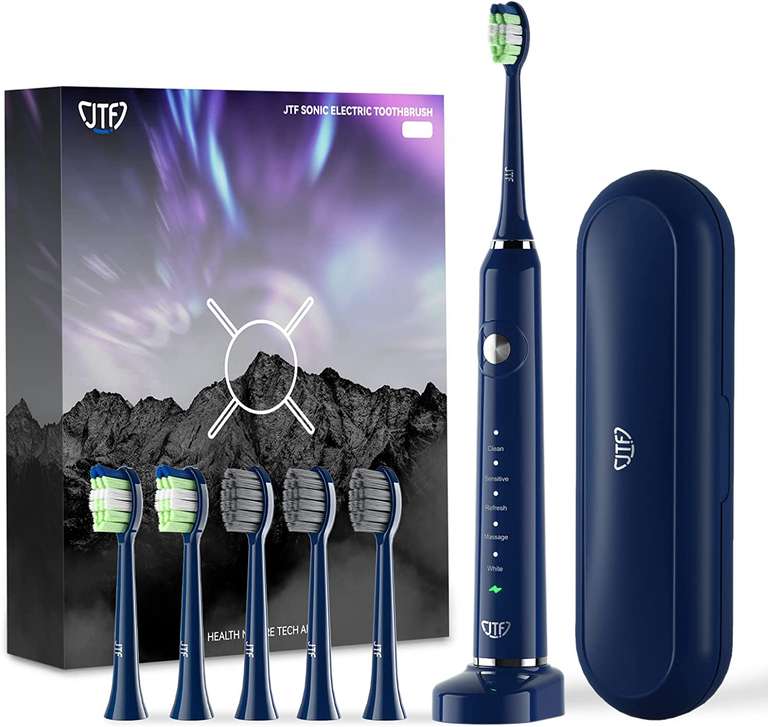 Sonic Electric JTF Rechargeable Toothbrush Whitening Electric Toothbrush £14.99 with voucher Sold by JTF-EU and Fulfilled by Amazon