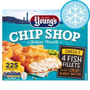 Youngs Chip Shop 4 Omega 3 Fish Fillets (Clubcard Price)