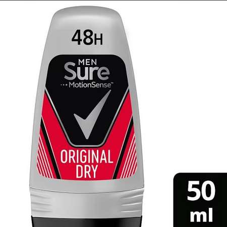 Sure Men Original Dry / Sensitive Deodorant Roll On 50ml + Free Click & Collect