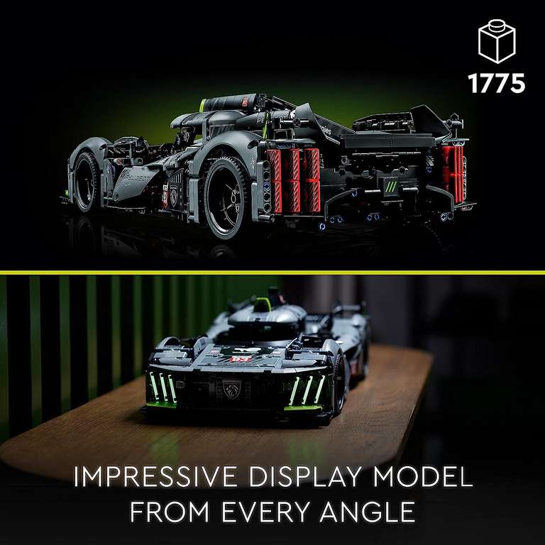LEGO 42156 Technic PEUGEOT 9X8 24H Le Mans Hybrid Hypercar £109.99 @ Amazon