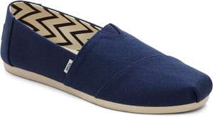 TOMS Women's Recycled Cotton Alpargata Loafer Flat - Size 3 to 10 - Navy