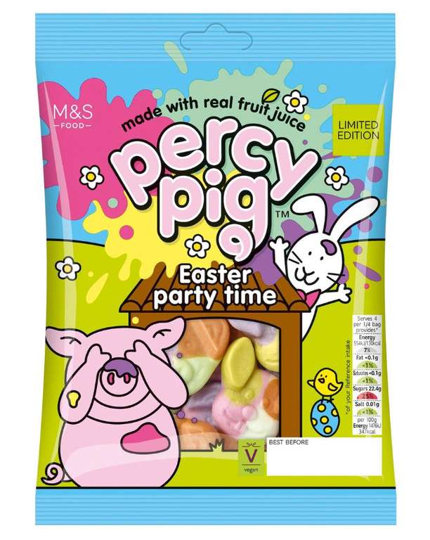 50% off Easter eggs & sweets from 37p - Percy Pig & Colin the Caterpillar packs 87p, large eggs £3, Hunt baskets for £2.50 @ M&S (Worcester)