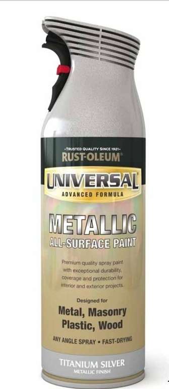 Rust-Oleum Titanium Silver Universal Spray Paint 400ml £4.25 with Free Collection @ Wilko