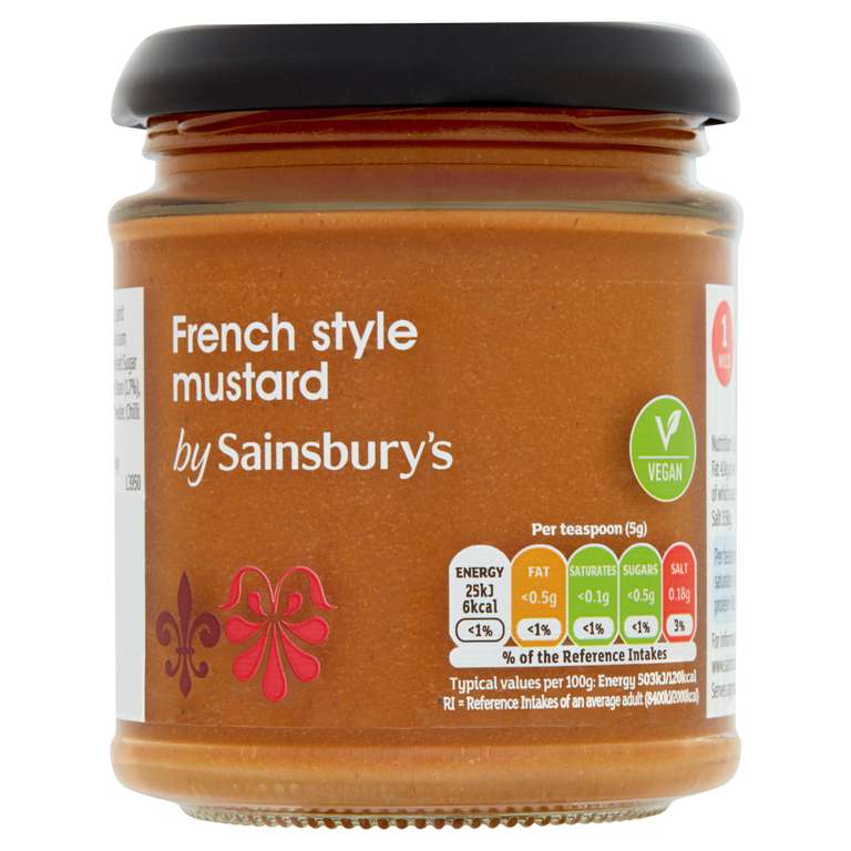 Sainsbury's Dark French Mustard 185g