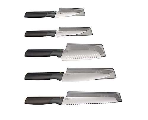 Jospeh Joseph Duo 5 Piece Elevate Kitchen Knife set, Japanese Stainless Steel blades