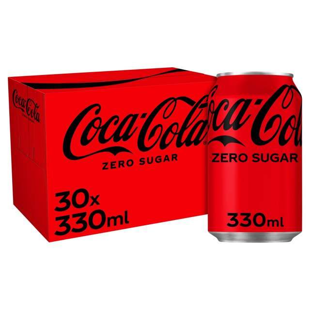 Coca-Cola Zero Sugar / Diet 30 x 330ml £9.50 @ Ocado