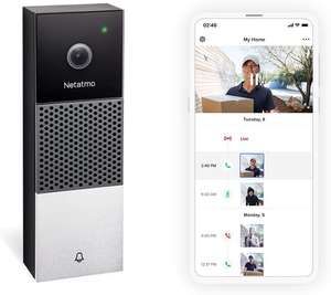 Netatmo Smart Video Doorbell, 2-way audio, Person Detection, No Subscription Fees, HD 1080p, Night Vision - £179 @ Amazon