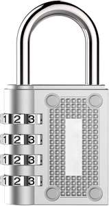 Combination Locker Padlock 4-Digit Waterproof Silver Or Black - Sold By Great Light Shop / FBA