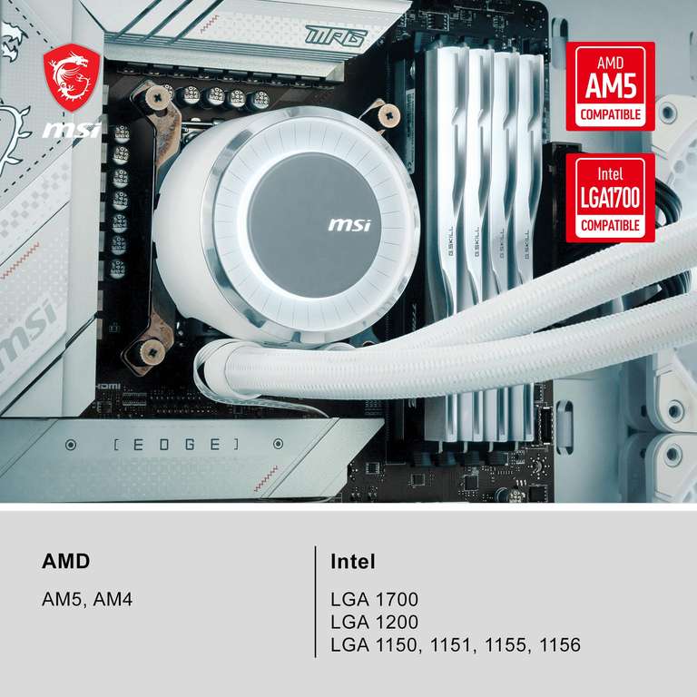 MSI MAG CORELIQUID E240 WHITE CPU Liquid Cooler