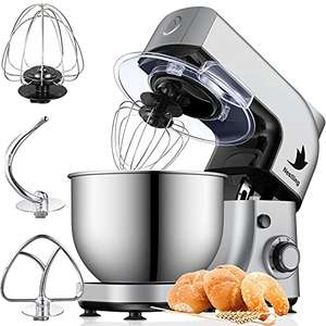 Nestling 5L and 800W with Mixing Bowl, 6 Speed Tilt-Head Kitchen Electric Food Stand Mixer - £43.99 - @ Amazon
