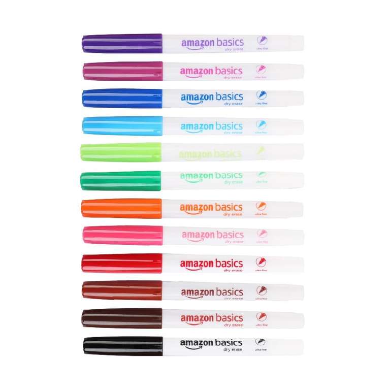 BRIGHT and accurate: Amazon Basics Low Odor Ultra Fine Tip Dry Erase ...