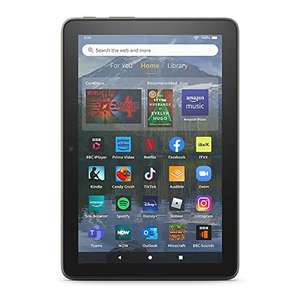 Amazon Fire HD 8 Plus tablet | 8-inch HD display, 32 GB, 30% faster processor, 3 GB RAM, wireless charging, 2022 release, with ads, Grey