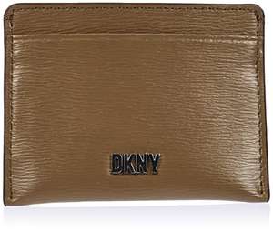 DKNY Women Bryant Credit Card Holder in Sutton Leather Travel Accessory Envelope, Truffle