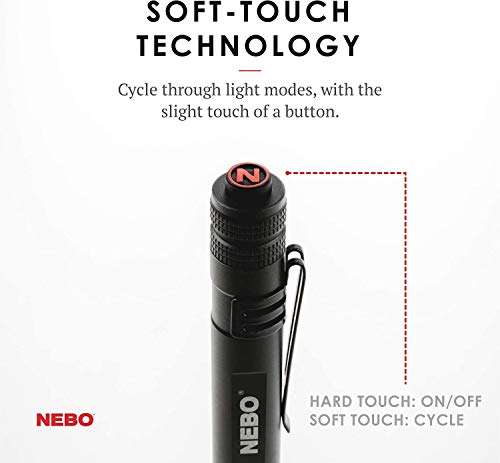 NEBO Inspector, Powerful Waterproof Pocket Light, Three Light Modes, Adjustable Zoom, Impact Resistant, Black £7 @ Amazon