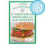 Linda McCartney 2 Vegetarian Mozzarella Burgers 227G / 2 Vegan BBQ Pulled Pork Burgers 227g Clubcard Price