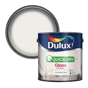 Dulux Quick Dry Gloss Paint For Wood And Metal - Pure Brilliant White 2. 5 Litres £16.99 @ Amazon
