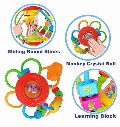HOLA Baby Toys 0-6 Months Baby Rattle Toys Set Activity Ball (with voucher) @ Wonder Garden / FBA