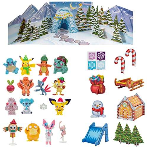 Pokémon Deluxe Holiday Calendar - Features 15 2-Inch Battle Figures with Special Finish and Nine Diorama Accessories - £15.76 @ Amazon