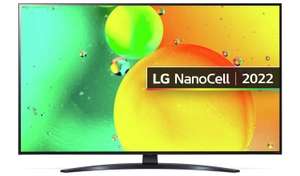 LG 50 Inch 50NANO766QA Smart 4K UHD HDR NanoCell Freeview TV £399 with free click and collect @ Argos (Limited stores)