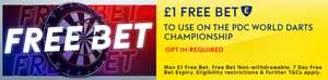 Free £1 bet on PDC World Darts Championship - Existing customers
