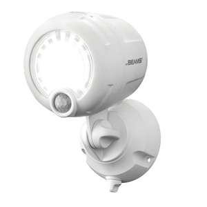 Mr. Beams Wireless Battery-Operated Outdoor Motion-Sensor-Activated LED Spotlight, Plastic, White, 200 lm, pack of 1 £16.10 @ Amazon