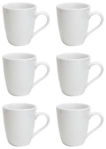 Argos Home Set of 6 Porcelain Mugs – White (3 x Nectar points) - Free C&C