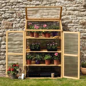 Three Tier Wooden Cold Frame £62.99 for members (£10) / £69.99 for non-members + £9.99 delivery - £79.98 / £72.98 @ Dobies