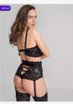 Lovehoney Night Lily Wine and Black Lace Bra Set £10.80 with code + £4.99 delivery @ Lovehoney