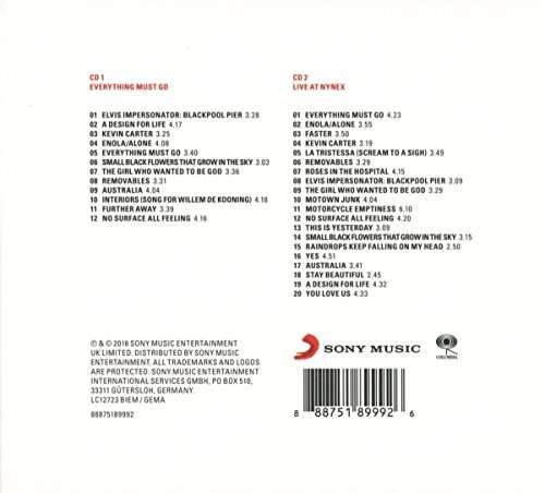 Manic Street Preachers - Everything Must Go 20 [Double CD, Remastered] £2.96 Dispatches from Amazon Sold by D & B Entertainment