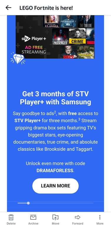 FREE 3 Months of STV Player+ with Samsung