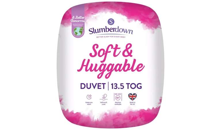 Slumberdown Soft and Huggable 13.5 Tog Duvet - Single £13 (Free collection / limited stock) @ Argos