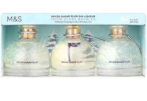 M&S 3 Snow Globe Gin Baubles £3 (in store) @ Marks and Spencer Milton Keynes