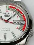 Seiko 5 Automatic White Dial Stainless Steel Mens Watch SNK369K1