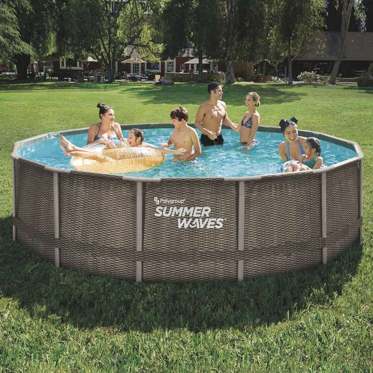 Elite Rattan Frame Pool 14ft - Includes Pool, Pump, Ladder, Cover + 3 Year Warranty = £199.99 + £9.95 delivery (UK Mainland) @ Aldi