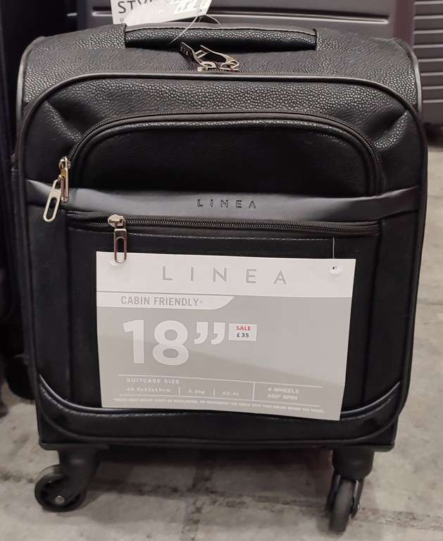 Linea Rome 18 Wheeled Suitcase 455x33x19cm For Easyjet Underseat Bag