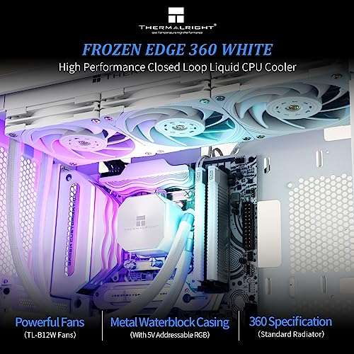 Thermalright Frozen Edge 360 White / Black Liquid CPU Water Cooler at deliming321 FBA