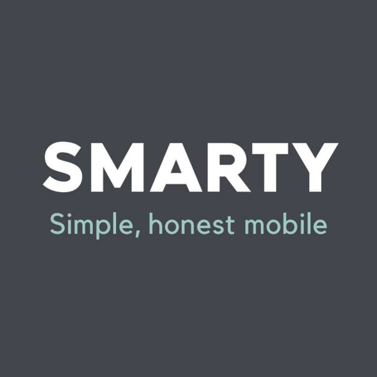 Smarty Unlimited 5G Data, Unlimited Mins & Texts, EU Roaming 12GB - One Month Plan, no credit check