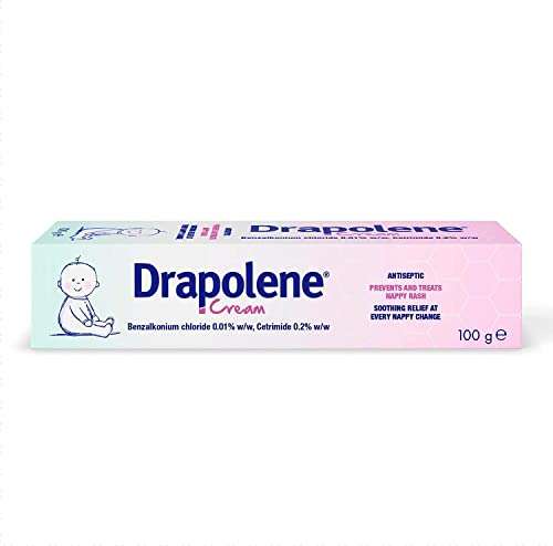 Drapolene Cream 100g Tube, Prevents and Treats Nappy Rash, Soothes and Protects Baby's Bottom from Newborn Onwards £4.99 @ Amazon