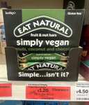 Eat Natural Simply Vegan Peanuts, Coconut and Chocolate Fruit & Nut Bars 3x45g (Tottenham Court Rd)